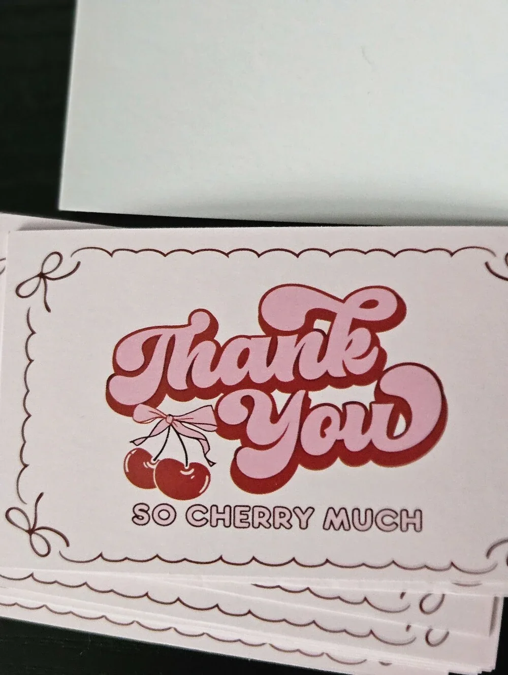 Thank You So Cherry Much Pink Thank You Cards